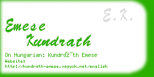 emese kundrath business card
